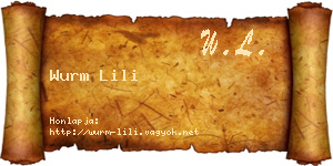 Wurm Lili névjegykártya
