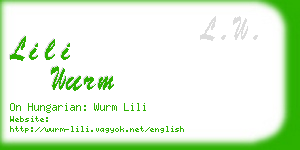 lili wurm business card